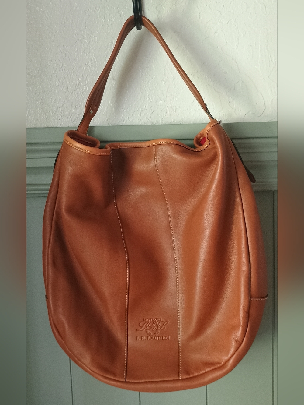 Lauren Ralph Lauren Tan Leather Hobo Bag